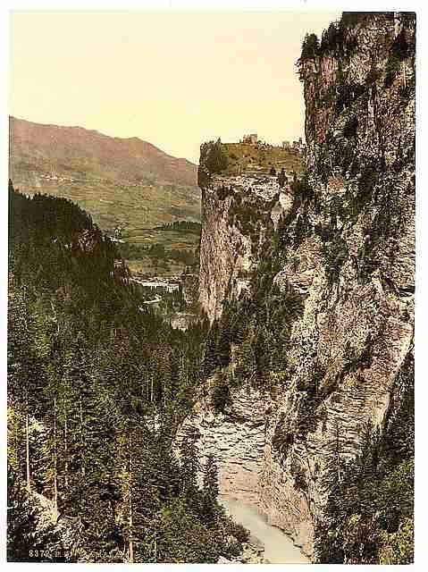 Vintage Upper Engadine Viamala Grisons A4 Photo Print