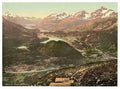 Vintage Upper Engadine general view Grisons A4 Photo Print
