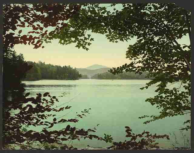 Vintage Upper Loon Lake Adirondack Mountains A4 Photo Print