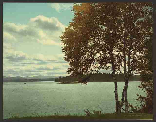 Vintage Upper Saranac Lake Adirondack Mountains A4 Photo Print