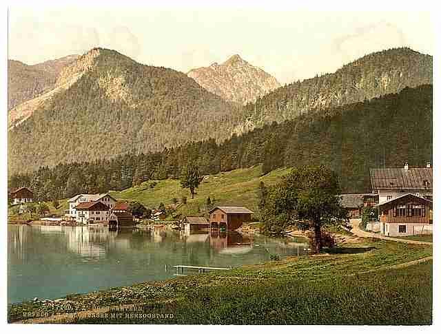 Vintage Urfeld on Walchensee Upper Bavaria A4 Photo Print