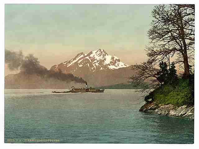 Vintage Urnersee Lake Lucerne A4 Photo Print