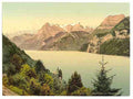 Vintage Urnersee and Urirotstock Lake Lucerne A4 Photo Print