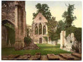 Vintage Valle Crucis Abbey Llangollen A4 Photo Print