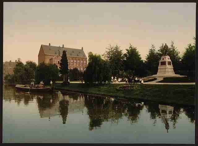 Vintage Van der Werf Park Leyden A4 Photo Print