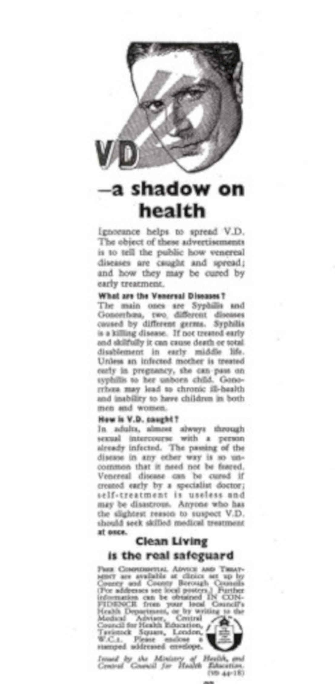 Vintage Vd Shadow 1950s Vintage Retro Advert Poster