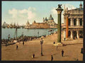 Vintage Venezia Piazaetta e colonne di San Marco A4 Photo Print