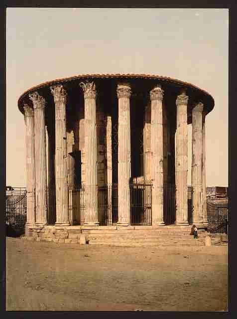 Vintage Vestas Temple Rome A4 Photo Print