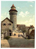 Vintage Vestner Tower Nuremberg Bavaria A4 Photo Print