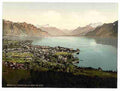 Vintage Vevey and Dent du Midi Geneva Lake A4 Photo Print