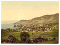 Vintage Vevey general view Geneva Lake A4 Photo Print