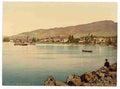 Vintage Vevey the quay Geneva Lake A4 Photo Print