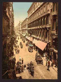 Vintage Via Roma Naples A4 Photo Print