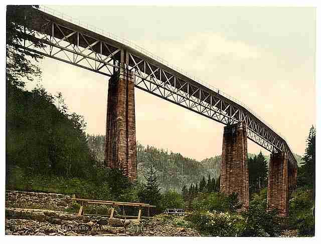 Vintage Viaduct Hollenthal Railway Baden A4 Photo Print
