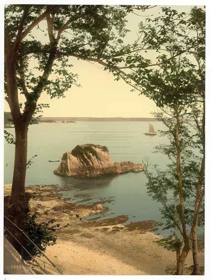 Vintage View At Tenby Wales A4 Photo Print