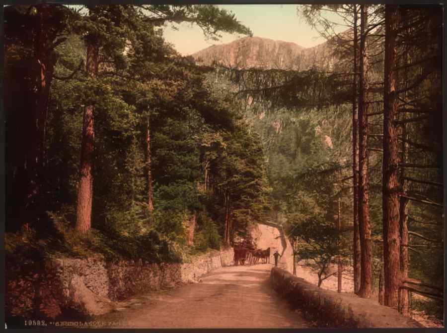 Vintage View I Aberglaslyn Pass Wales A4 Photo Print