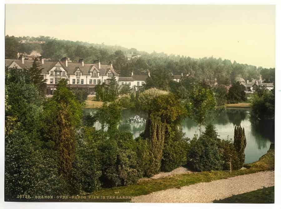Vintage View In Gardens Grangeoversands England A4 Photo Print