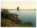 Vintage View On The River Barton Broad England A4 Photo Print