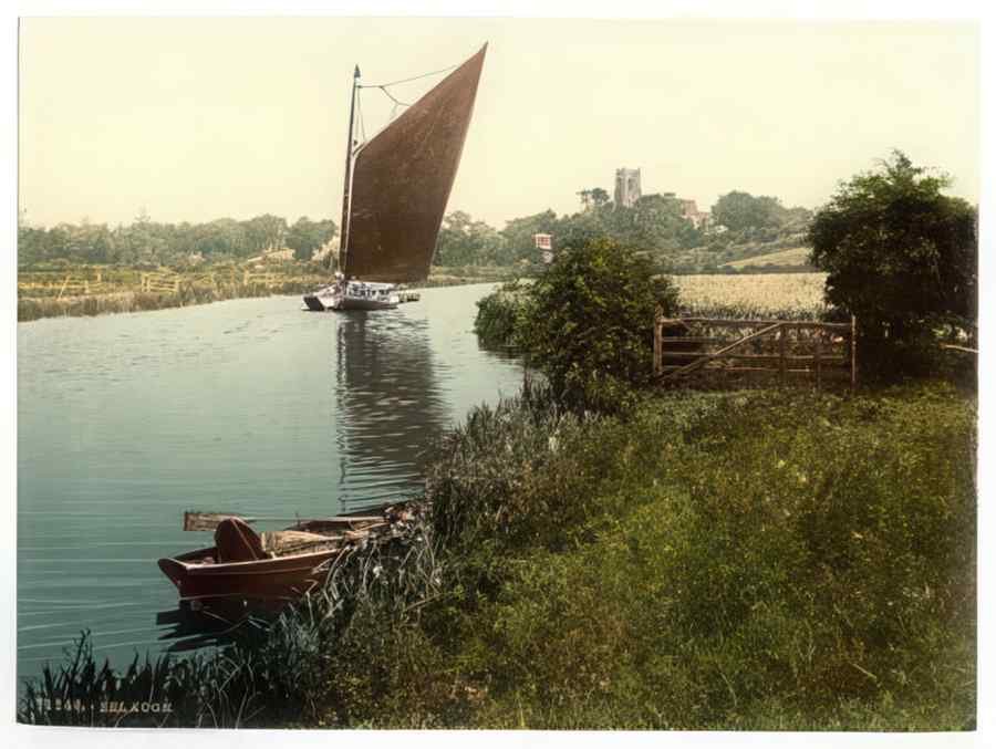Vintage View On The River Belaugh England A4 Photo Print