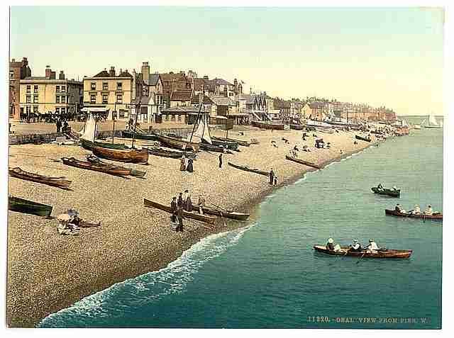 Vintage View from pier W Deal A4 Photo Print