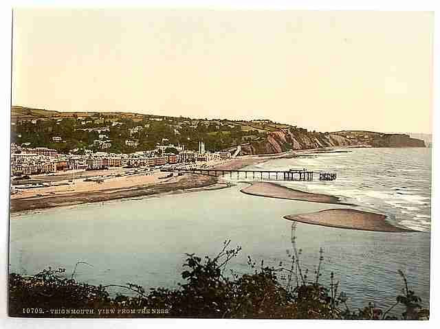 Vintage View from the Ness Teignmouth A4 Photo Print