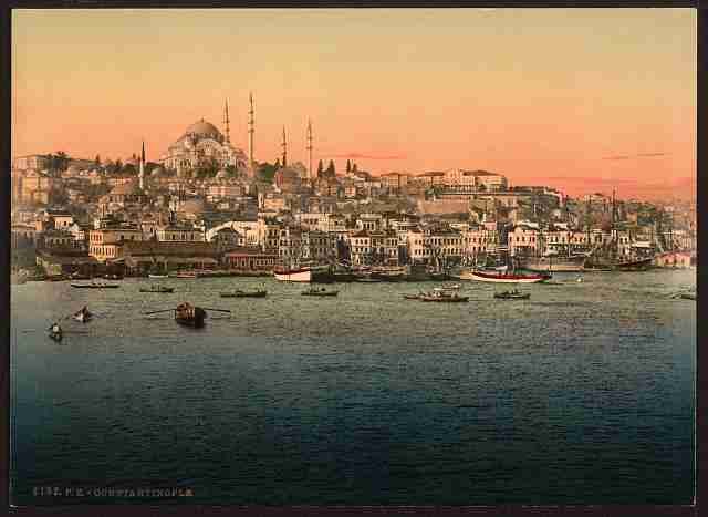 Vintage View from the bridge Constantinople A4 Photo Print