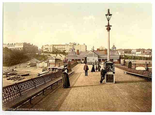 Vintage View from the pier I Southend on Sea A4 Photo Print