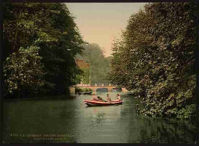 Vintage View in the park Utrecht A4 Photo Print