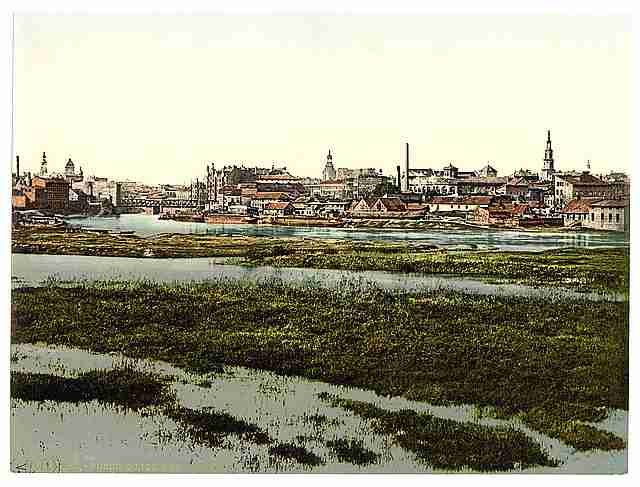 Vintage View of Old City Posen A4 Photo Print