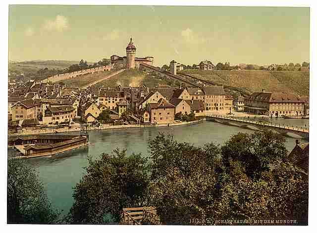 Vintage View of Schaffhausen A4 Photo Print