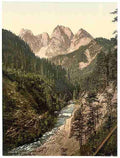 Vintage View on the Gosaubach Upper Austria A4 Photo Print