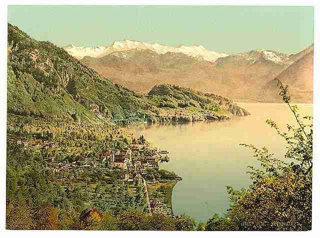 Vintage Vitznau Lake Lucerne II A4 Photo Print