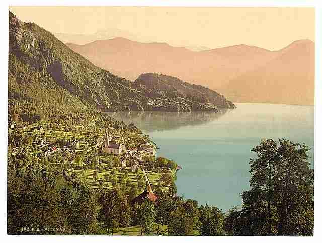 Vintage Vitznau railway Rigi A4 Photo Print