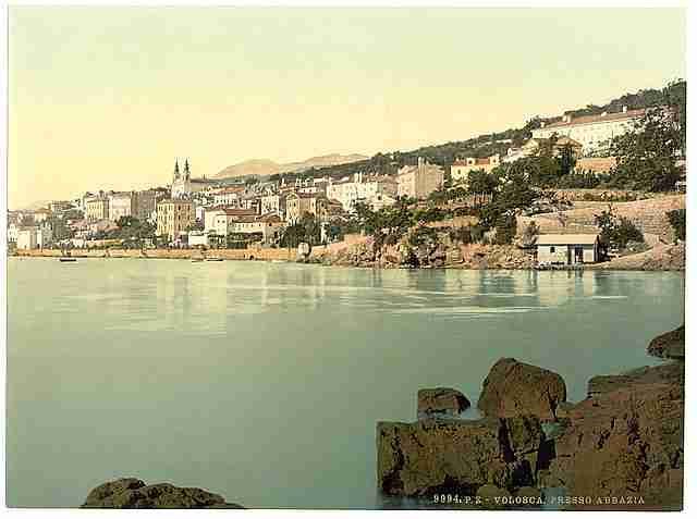 Vintage Volosca near Abbazia Istria A4 Photo Print