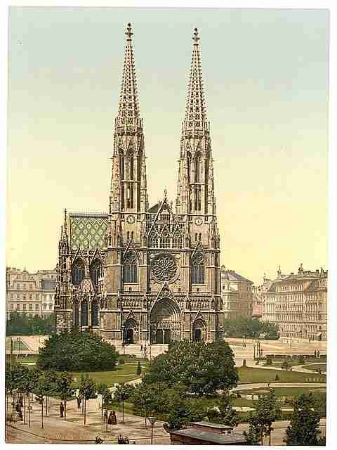 Vintage Votive Church Vienna A4 Photo Print