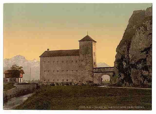 Vintage Voury the Port du Scex Valais A4 Photo Print