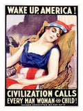 Vintage Wake Up America A4 Photo Print