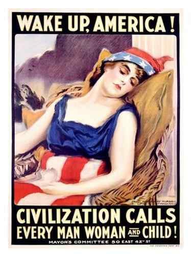 Vintage Wake Up America A4 Photo Print
