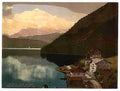Vintage Walchensee with Urfeld Upper Bavaria A4 Photo Print