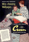 Vintage Wallpaper Couple 1950s Vintage Retro Advert Poster