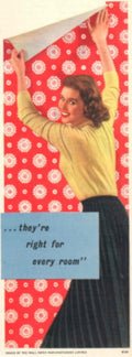 Vintage Wallpaper Room 1950s Vintage Retro Advert Poster