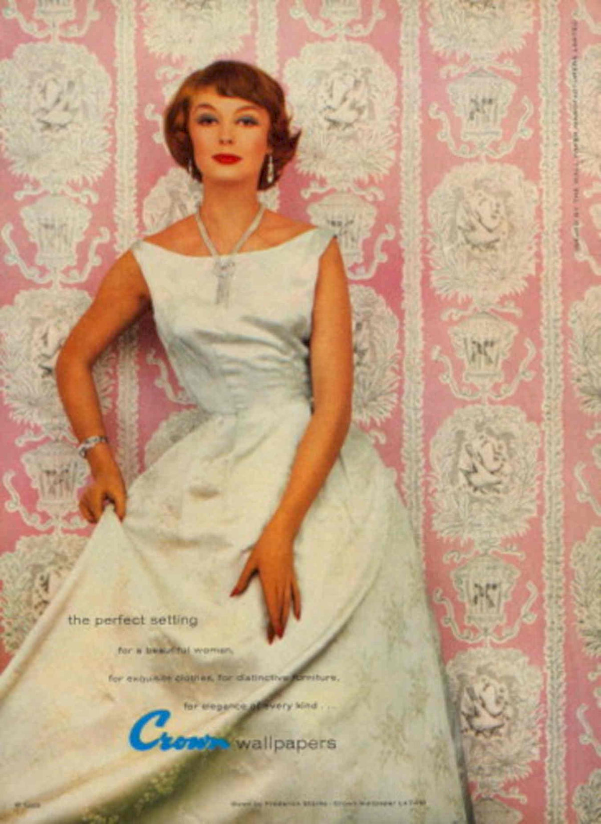 Vintage Wallpaper Woman 1950s Vintage Retro Advert Poster