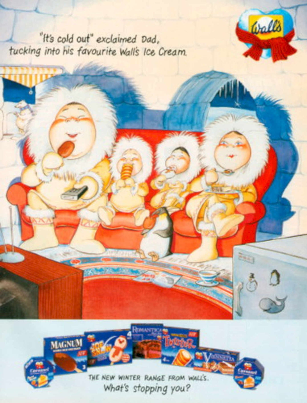 Vintage Walls Icecream 1990s Vintage Retro Advert