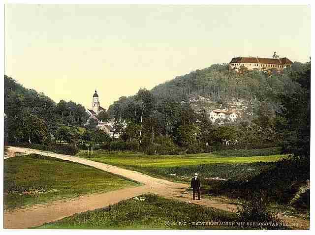 Vintage Walterhausen and Tenneberg Castle Thuringia A4 Photo Print