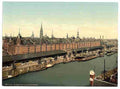 Vintage Warehouses at docks Hamburg A4 Photo Print