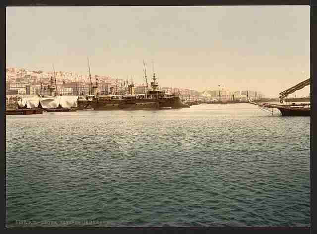 Vintage Warships Algiers A4 Photo Print