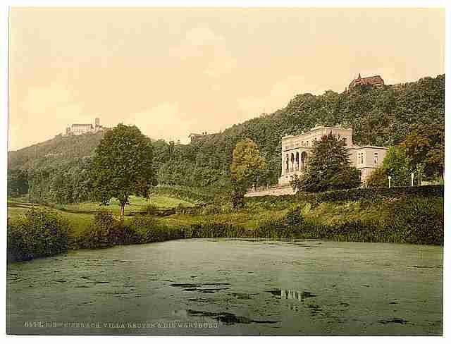 Vintage Wartburg and Villa Reuter Thuringia A4 Photo Print