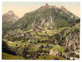 Vintage Wassen the tunnels St Gotthard Railway A4 Photo Print