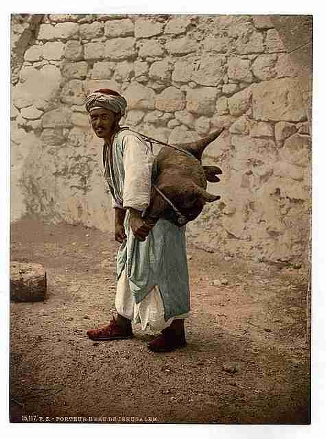 Vintage Water carrier of Jerusalem A4 Photo Print
