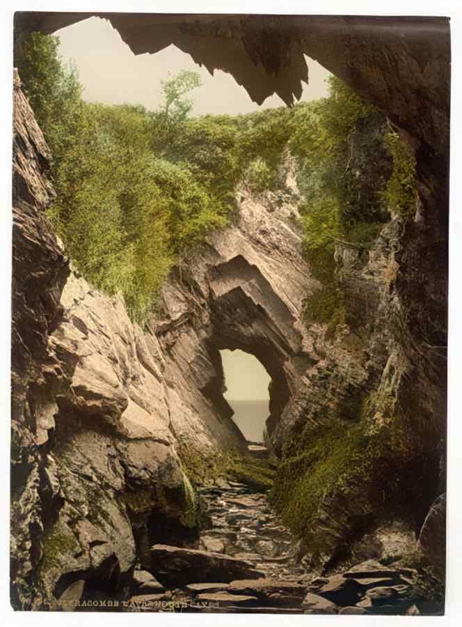 Vintage Watermouth Caves Ilfracombe England A4 Photo Print